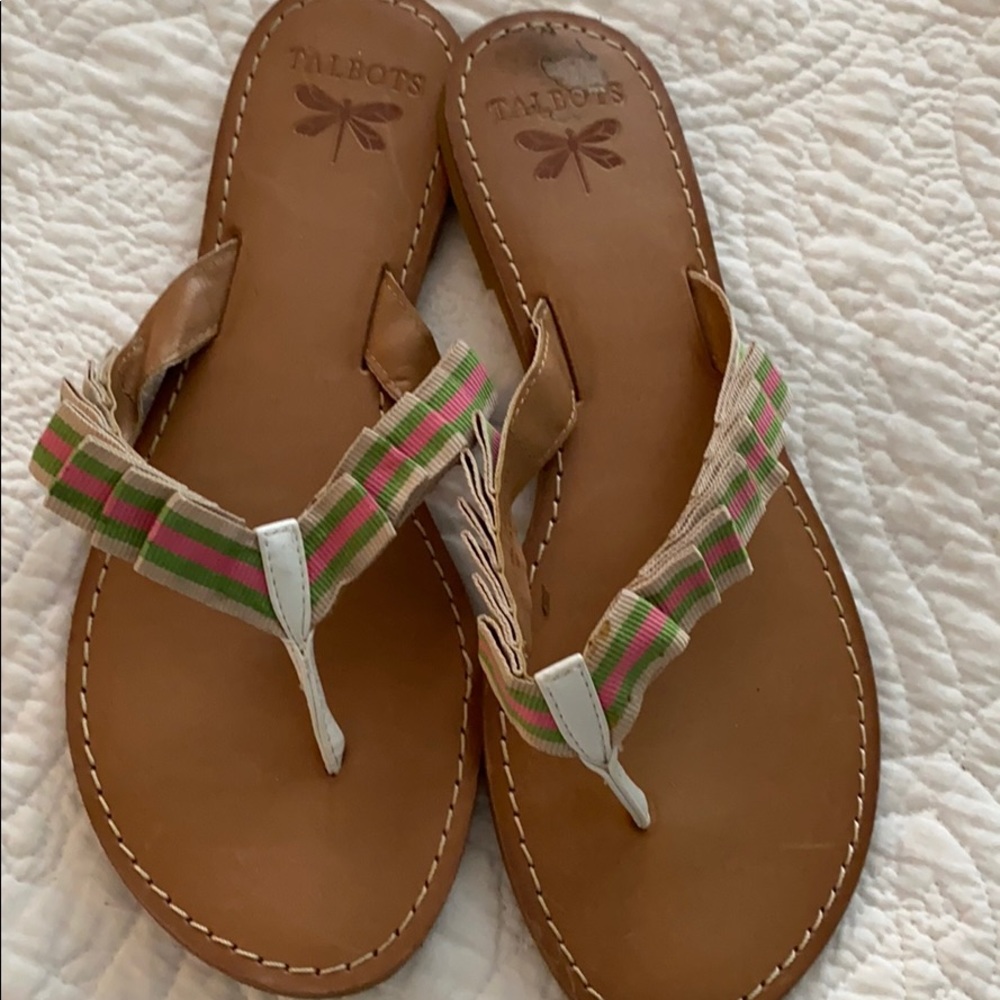 Talbots Ribbon Sandals 🎀💚💗 - Picture 2 of 5